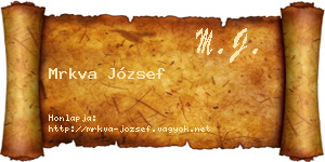 Mrkva József névjegykártya
